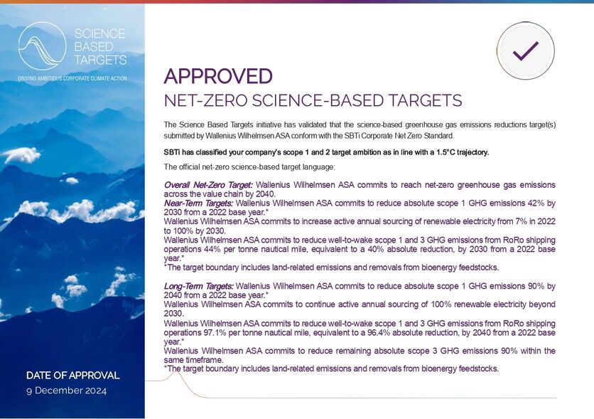 WALLENIUS WILHELMSEN Net Zero Approval Letter page 0001 WALLENIUS WILHELMSEN Net Zero Approval Letter page 0001
